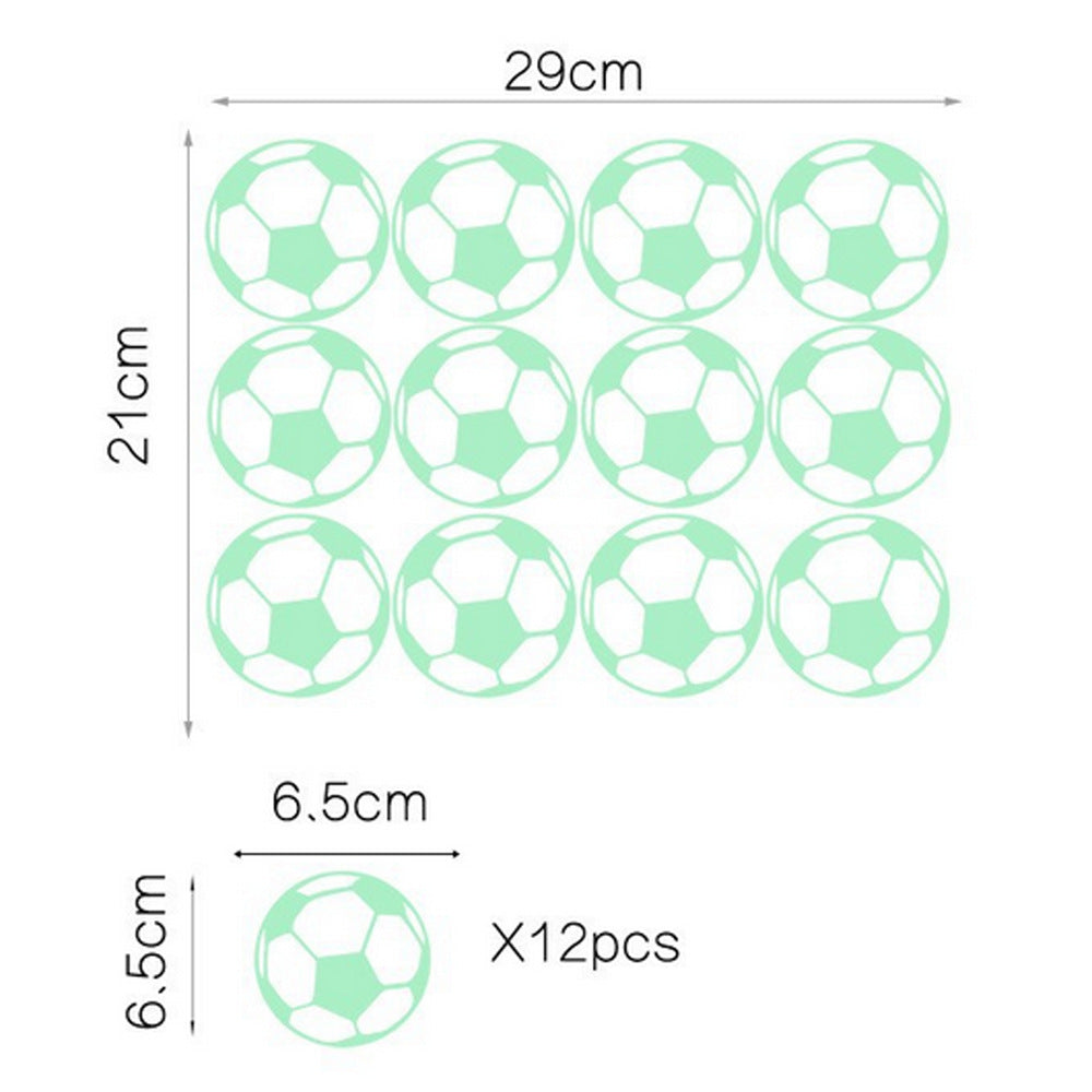 PVCYG640 12Pcs/Set Football Luminous Stickers Soccer Ball PVC Wall Decal for Kids Room Boy Bedroom Laptop Motorcycle Bike Car Decor (No EN71 Certification) PVCYG640 12Pcs/Set Football Luminous Stickers Soccer Ball PVC Wall Decal for Kids Room Boy Bedroom Laptop Motorcycle Bike Car Decor (No EN71 Certification)